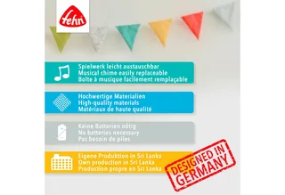 Spieluhr Mini-Spieluhr Esel från Fehn i Grå – produktbild 5 av 5