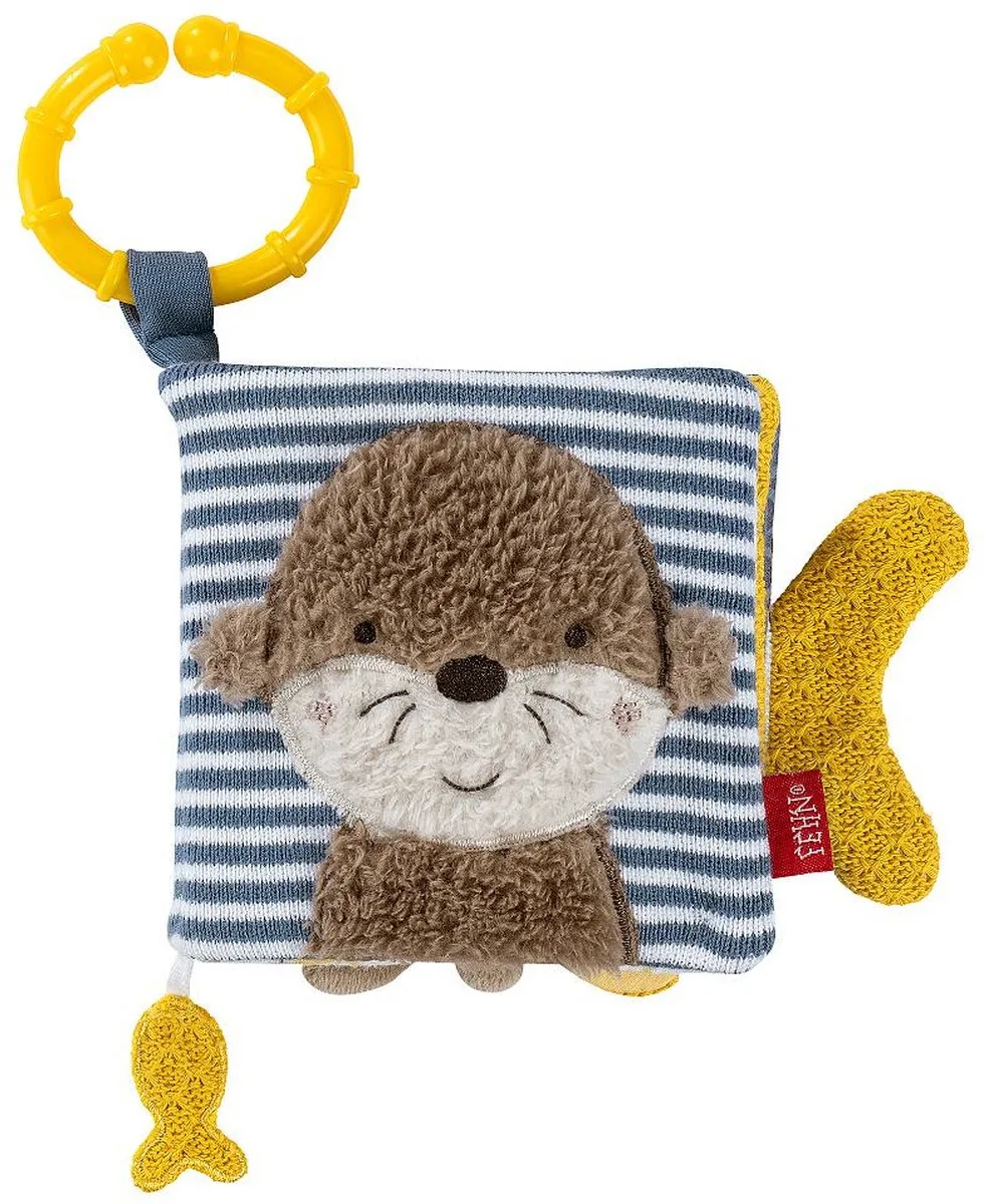 stoffen babyboek otter - sensorisch speelgoed voor baby's. van Fehn in Meerkleurig – productfoto