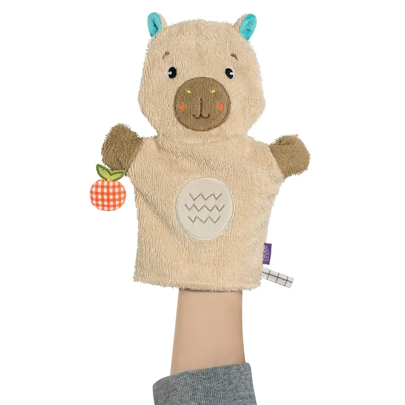 Waschhandschuh Capybara Clara de Fehn en Beige – photo produit 1 sur 3