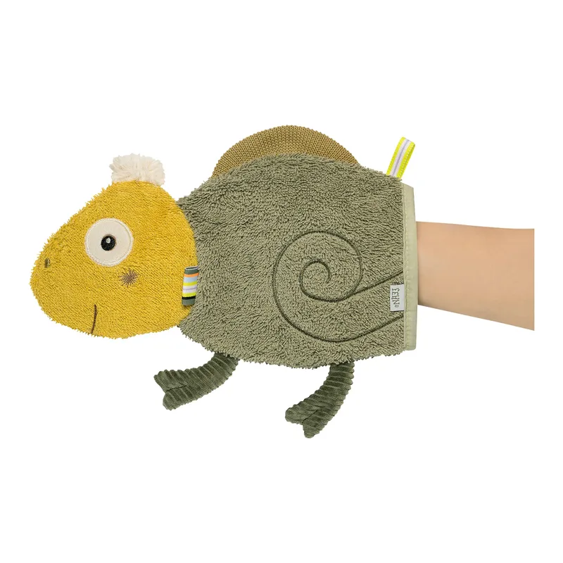 Waschhandschuh oliv de Fehn en Oliv, 21 × 26,5 × 0,7 mm – photo produit 1 sur 3