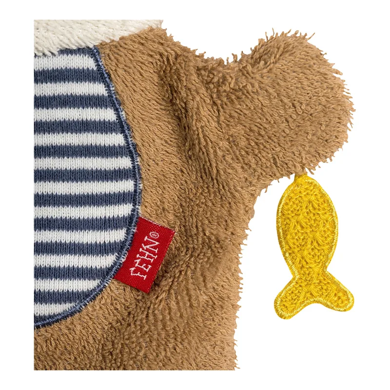 Waschhandschuh Otter Theo van Fehn in Blauw – productfoto 3 van 3
