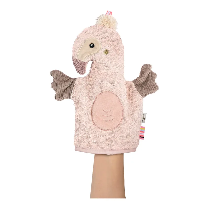 Waschhandschuh rosa van Fehn in Roze, 26,5 × 20 × 0,8 mm – productfoto 1 van 3