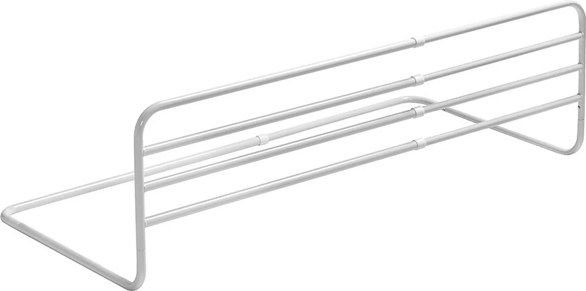 Trombone Bedhekje Metaal - Verstelbaar 77-125 cm | Stevig en Veilig | Voorkomt Uit Bed Vallen | Past op Elk Bed | Eenvoudige Montage | Bedhek voor Peuters de Fenss en Blanc – photo produit