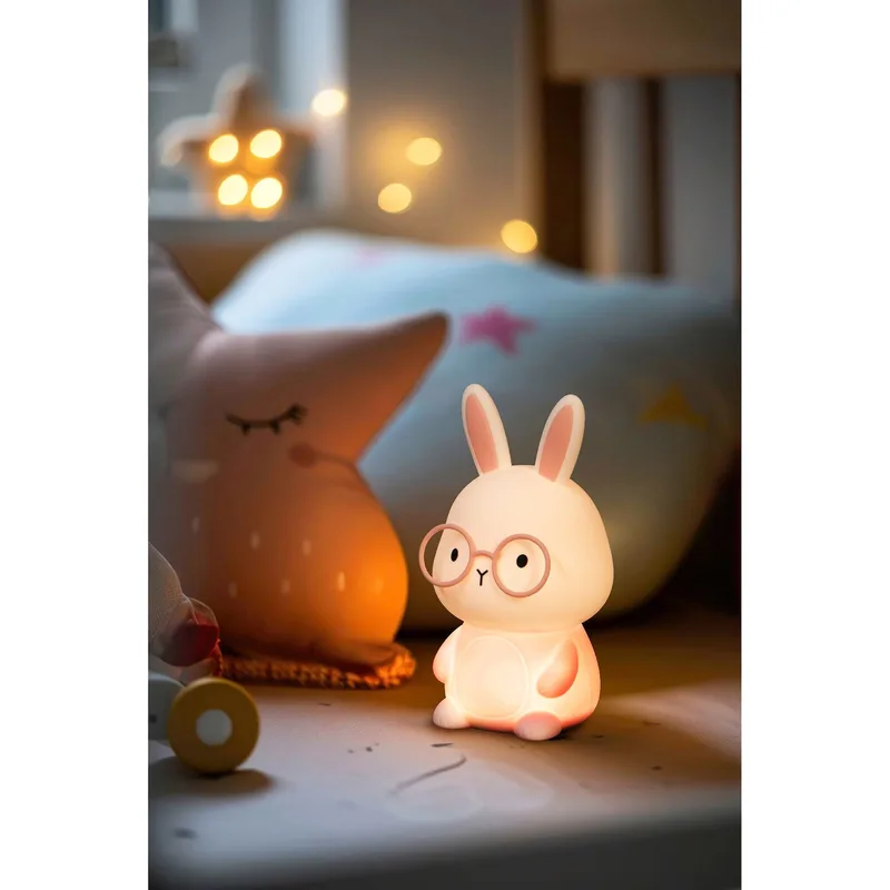 Nachtlicht Hase Josie de FH Lighting en Rose, 9 × 9 × 16,3 mm – photo produit 1 sur 3