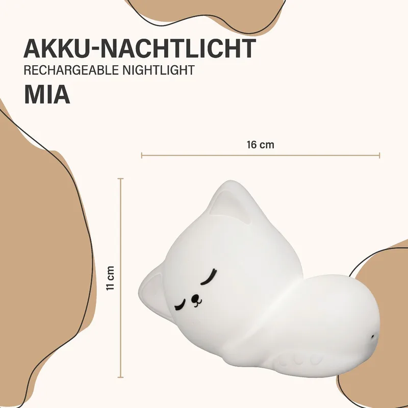 Nachtlicht Katze Mia från FH Lighting i Vit, 16 × 8 × 11 mm – produktbild 2 av 2