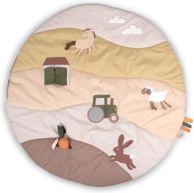 activiteiten deken - my big farm de Filibabba en Beige – photo produit