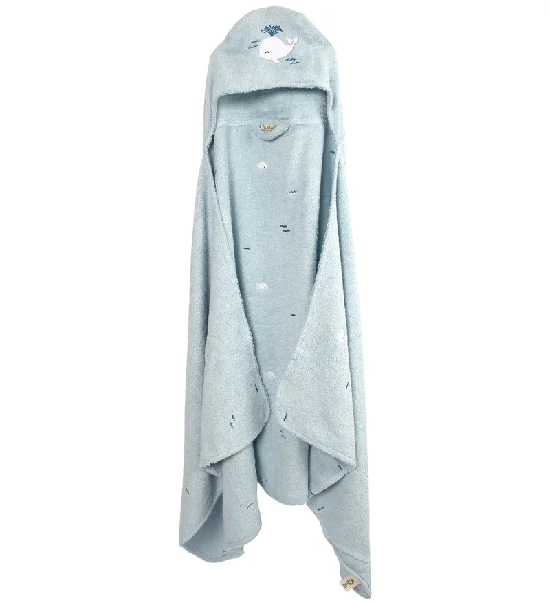 Badhanddoek m. Muts - Christian's Whale Spreken van Filibabba – productfoto