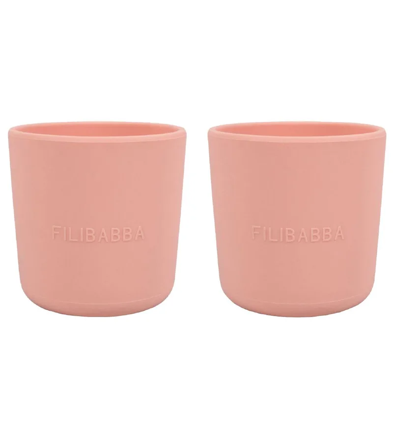 Bekers - 2-pack - Silicone - Peach de Filibabba – photo produit