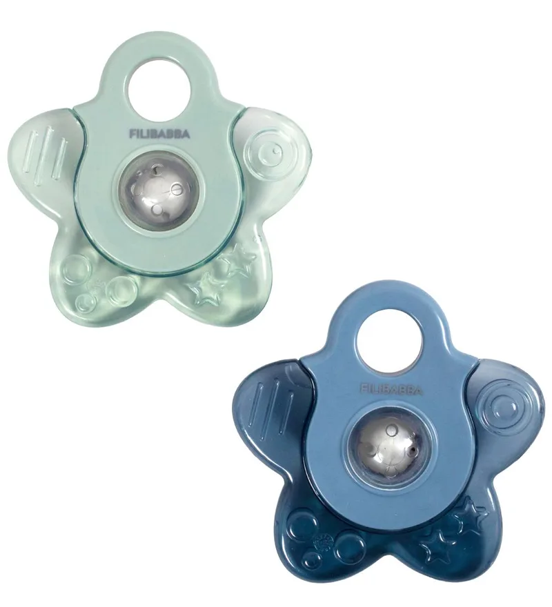 Bijtring - 2-pack - Koeling Star - Blue Mix de Filibabba – photo produit