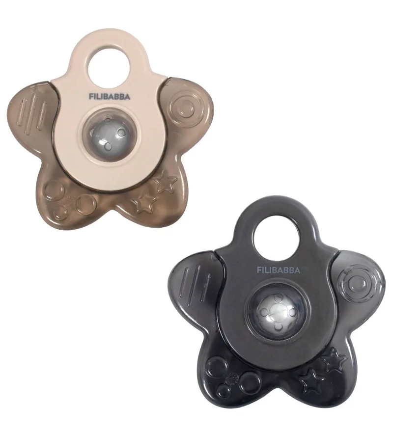 Bijtring - 2-pack - Koelster - Grey Mix van Filibabba – productfoto