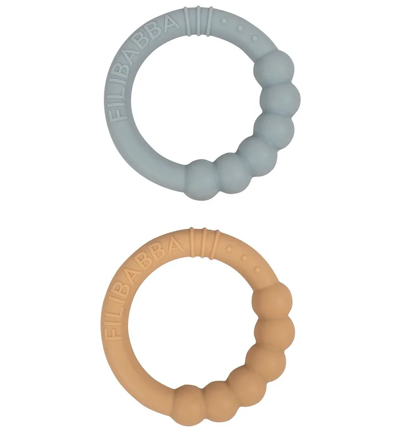 Bijtring - 2-pack - Slib Green van Filibabba – productfoto