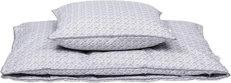 Dekbedovertrek Ledikant - Ocean Grey 100x140 cm de Filibabba en Blanc – photo produit