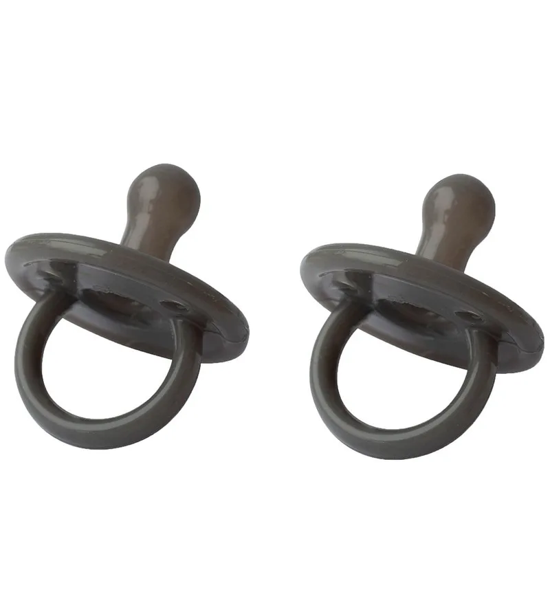 Fopspenen - 2-pack - 0-36 mnd. - Stone Grey by Filibabba – product photo