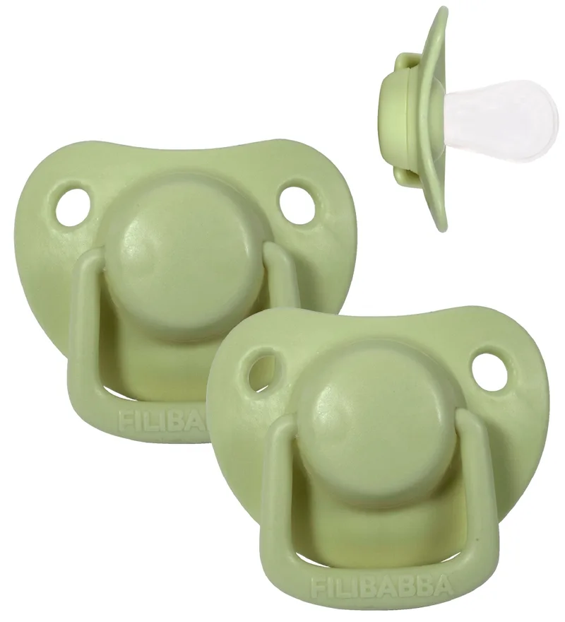 Fopspenen - 2-pack - 0-6 mnd. - Pistache van Filibabba – productfoto