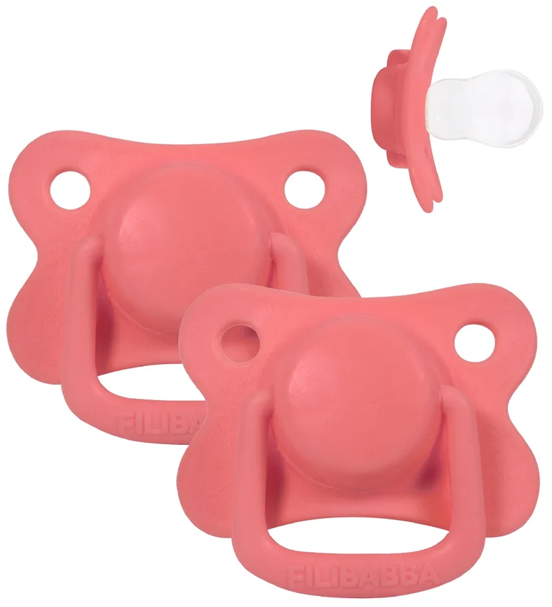 Fopspenen - 2-pack - 6m+ - Coral van Filibabba – productfoto