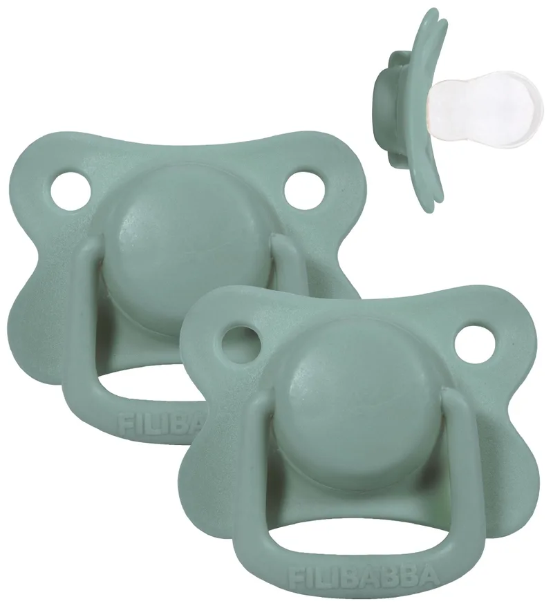 Fopspenen - 2-pack - 6m+ - Mos Green by Filibabba – product photo