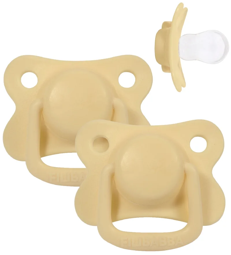 Fopspenen - 2-pack - 6m+ - Pale Banana de Filibabba – photo produit