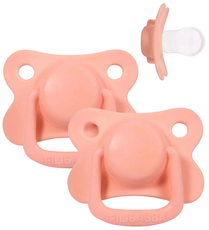 Fopspenen - 2-pack - 6m+ - Peach by Filibabba – product photo