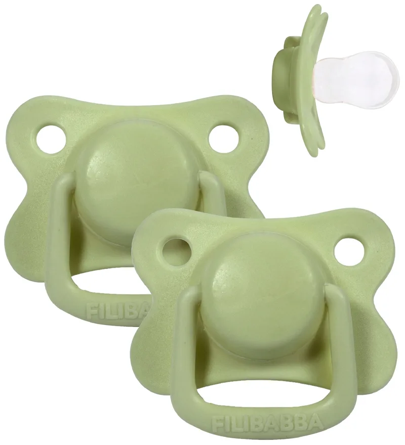 Fopspenen - 2-pack - 6m+ - Pistache van Filibabba – productfoto