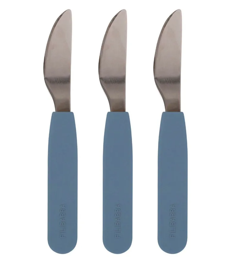 Messen - 3-pack - Silicone - Powder Blue von Filibabba – Produktfoto