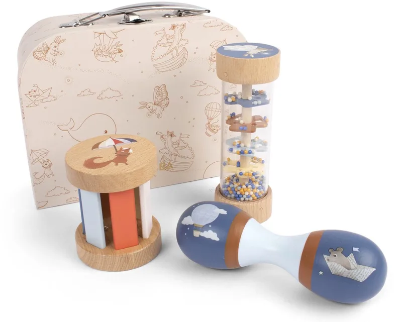 My first wooden sensory toys rammelaar van Filibabba in Meerkleurig – productfoto