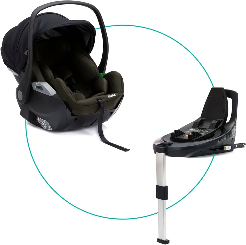 Autokindersitz NOA, inkl. Basisstation, ab: ab Geburt, ab: 40 cm, bis: 87 cm, Gr. 0, 360 ° från Fillikid i Grün – produktbild