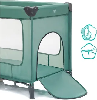 Baby-Reisebett Capri, mit 2 Rollen, Inkl. Transporttasche by Fillikid in Green – product photo 4 of 5
