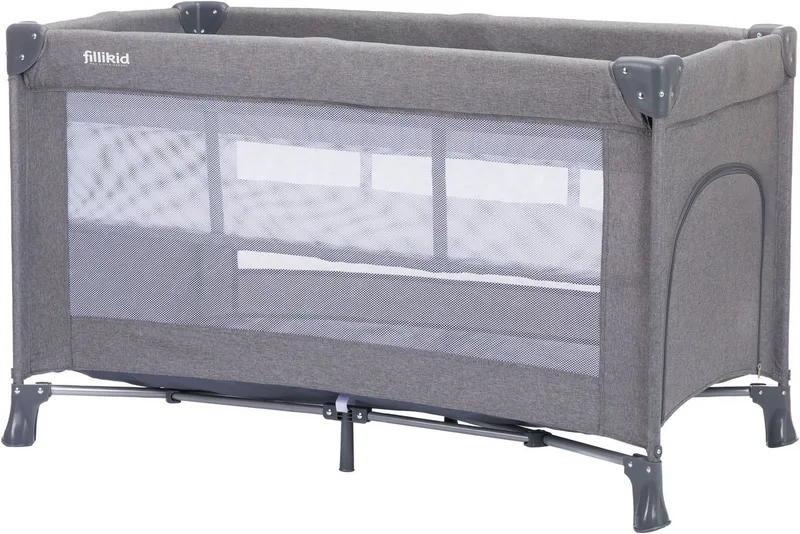 Baby-Reisebett Milano, inklusive Transporttasche und Neugeboreneneinhang de Fillikid en Grau – photo produit