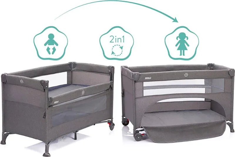 Baby-Reisebett Porto, inkl. Transporttasche von Fillikid in Grau – Produktfoto 4 von 5