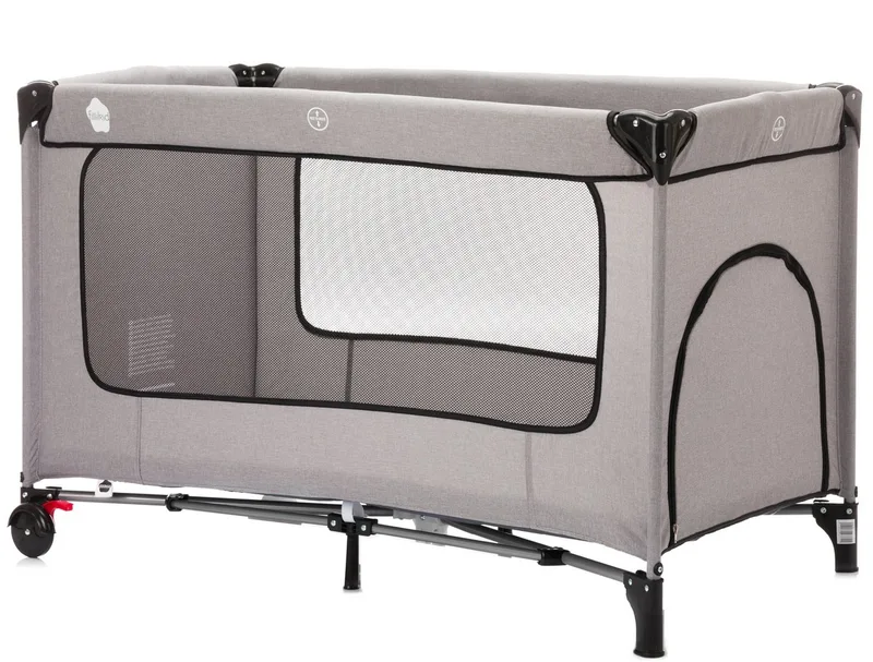 Baby-Reisebett Reisebett mit Komfortmatratze, hellgrau melange, inkl. Transporttasche van Fillikid in Grau – productfoto