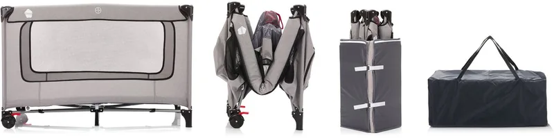 Baby-Reisebett Reisebett mit Komfortmatratze, hellgrau melange, inkl. Transporttasche by Fillikid in Grey – product photo 5 of 5