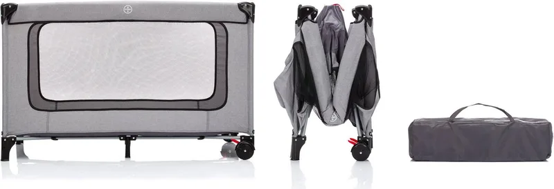 Baby-Reisebett Standard melange, Inklusive Transporttasche von Fillikid in Grau – Produktfoto 2 von 5