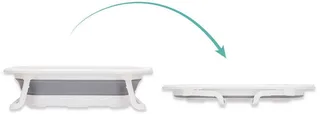 Babybadewanne Faltbadewanne Orka, grau-weiß, inkl. Ablaufstöpsel von Fillikid in Grau, Weiß – Produktfoto 2 von 5