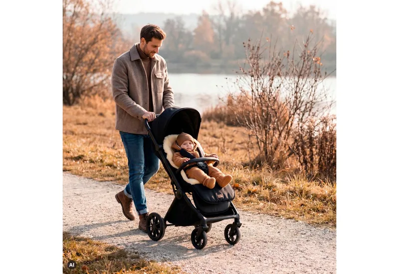 Babylammfell Lammfelleinlage Protect 80x40 cm, Fillikid, für Kinderwagen und Buggies, mit Schmutzschutz im Fußbereich von Fillikid in Beige – Produktfoto 2 von 5