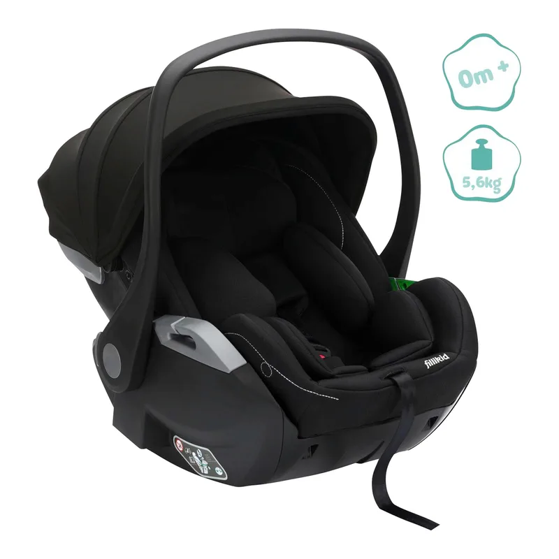 Babyschale 1699 inkl. Isofix-Basis de Fillikid en Noir, 68 × 58 × 38 mm – photo produit 1 sur 3