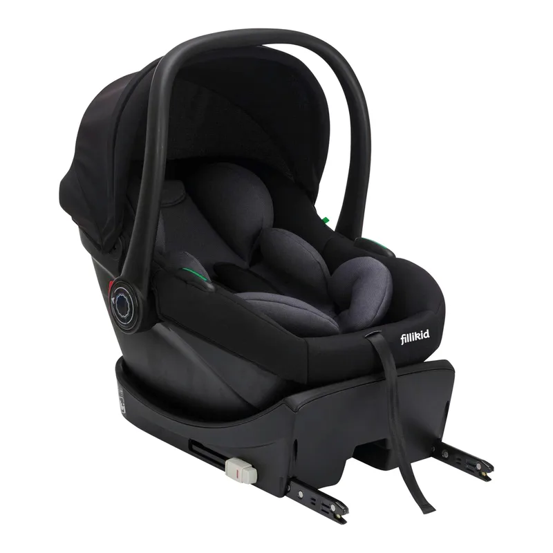 Babyschale Neo SL inkl. Isofix-Basis von Fillikid in Schwarz, 67,5 × 43,5 × 57,2 mm – Produktfoto