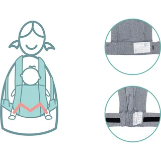 Babytrage Natural, 2 Tragepositionen von Fillikid in Blau – Produktfoto 3 von 3