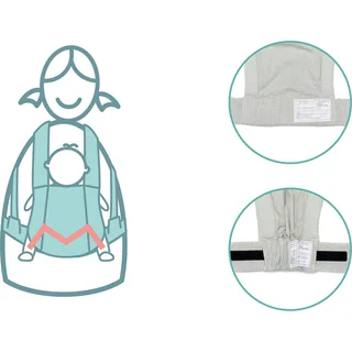 Babytrage Natural, 2 Tragepositionen von Fillikid in Grau – Produktfoto 3 von 3