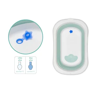 Badewanne faltbar Orka von Fillikid in Grün, Weiß, 79 × 50 × 13 mm – Produktfoto 3 von 3