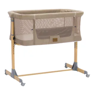 Beistellbett Air caramel inkl. Rollen von Fillikid in Beige – Produktfoto 2 von 3