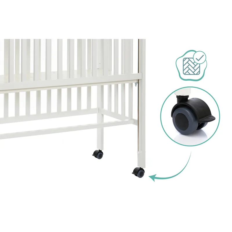 Beistellbett Cocon Plus by Fillikid in White, 950 × 465 × 955 mm – product photo 2 of 3