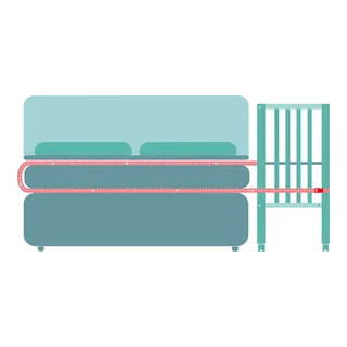 Beistellbett Cocon von Fillikid in Weiß, 94 × 450 × 91,5 mm – Produktfoto 3 von 3
