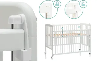 Beistellbett Nena, Made in Europe von Fillikid in Weiß – Produktfoto 5 von 5