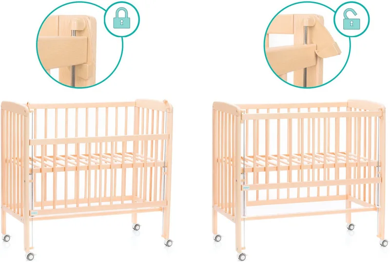 Beistellbett Nino, inkl. Matratze, Made in Europe von Fillikid in Beige – Produktfoto 5 von 5