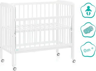 Beistellbett Nino, inkl. Matratze, Made in Europe von Fillikid in Weiß – Produktfoto 4 von 5