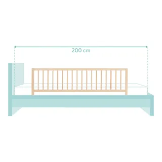 Bettgitter Lilly 140x45 cm van Fillikid in Naturel, 140 × 45 mm – productfoto 2 van 3