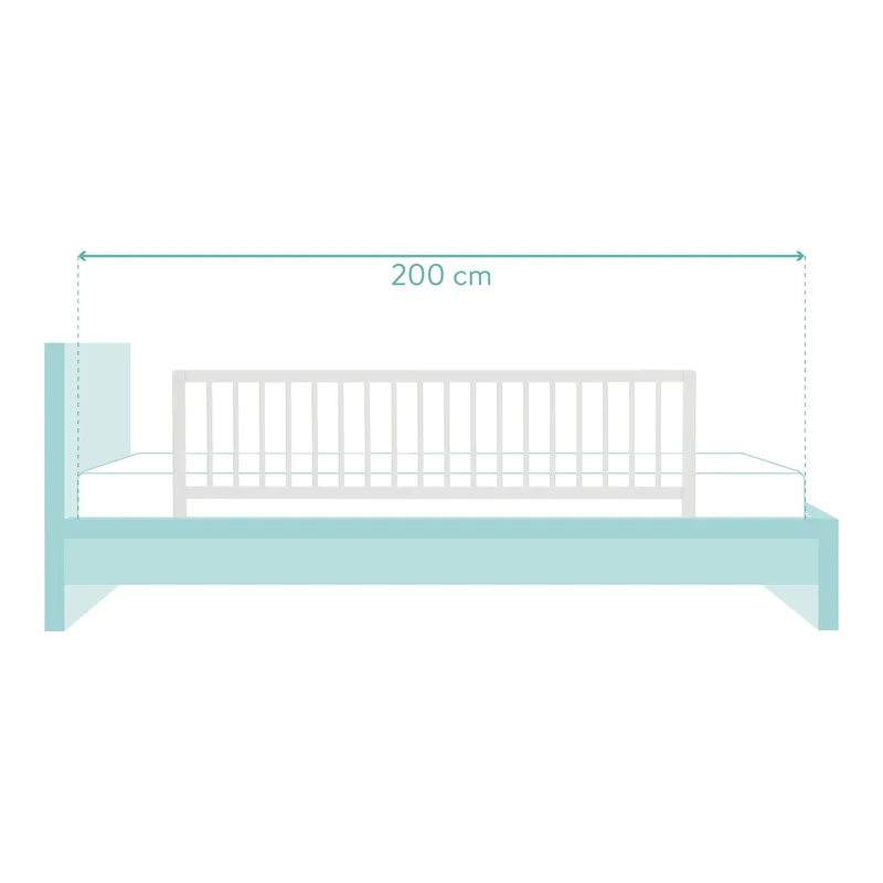 Bettgitter Lilly 140x45 cm van Fillikid in Wit, 140 × 45 mm – productfoto 2 van 3