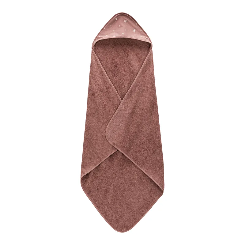 Kapuzenbadetuch Set fra Fillikid i Lyserød, 100 × 100 mm – produktbillede 1 af 3