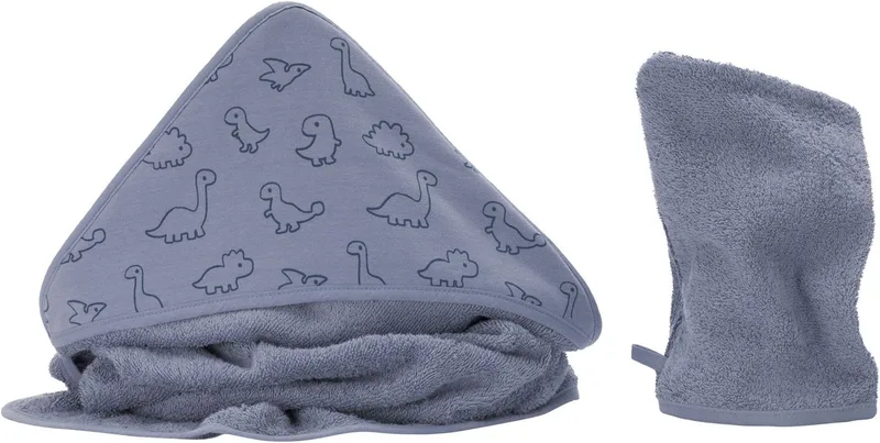 Kapuzenhandtuch Kapuzenbadetuch mit Waschhandschuh, Frottee (Set, 2-St) de Fillikid en Bleu – photo produit
