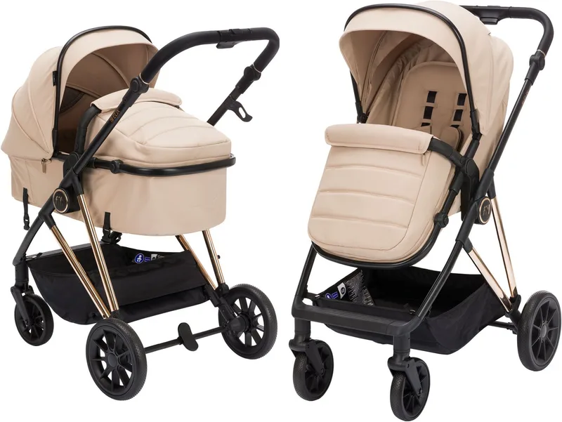 Kombi-Kinderwagen Fill Elix, Babywanne einfach zum Sportsitz umbaubar by Fillikid in Beige – product photo